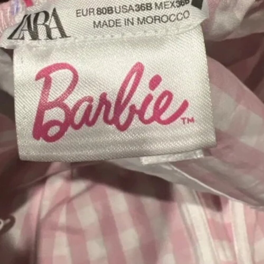 ✨NWT✨ ZARA Pink Gingham Bustier Top (Barbie Collection) - Picture 4 of 7